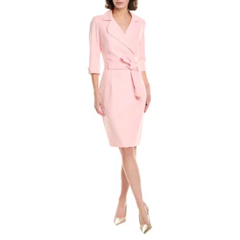 BLACK HALO Petal Pink Lucinda‎ Belted Sheath Dress Size 10 | NWT